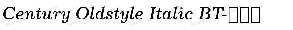 Century Oldstyle Italic BT字体转换